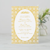 Geometric Arabesques Ornament Islamic Weddings Folie Uitnodiging (Staand Voorkant)