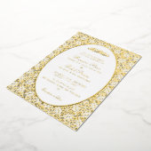 Geometric Arabesques Ornament Islamic Weddings Folie Uitnodiging (Gedraaid)