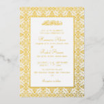 Geometric Arabesques Ornament Islamic Weddings Folie Uitnodiging<br><div class="desc">Beautiful invitations and stationery for special occasions and festivals are available in both physical and digital formats. We can extend any design into matching items such as RSVP cards,  labels,  envelopes,  and more. Customization is available upon request. Looking forward to hearing from you!</div>