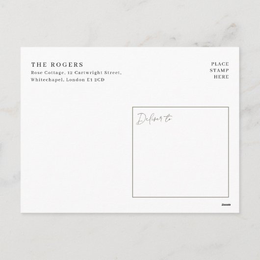 Geometric Arch Family Two Beach Photo Christmas Feestdagenkaart (Achterkant)