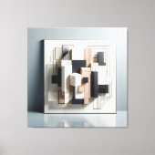 Geometric Architectural Layers Canvas Afdruk (Voorkant)