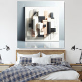 Geometric Architectural Layers Canvas Afdruk (Insitu (Slaapkamer))