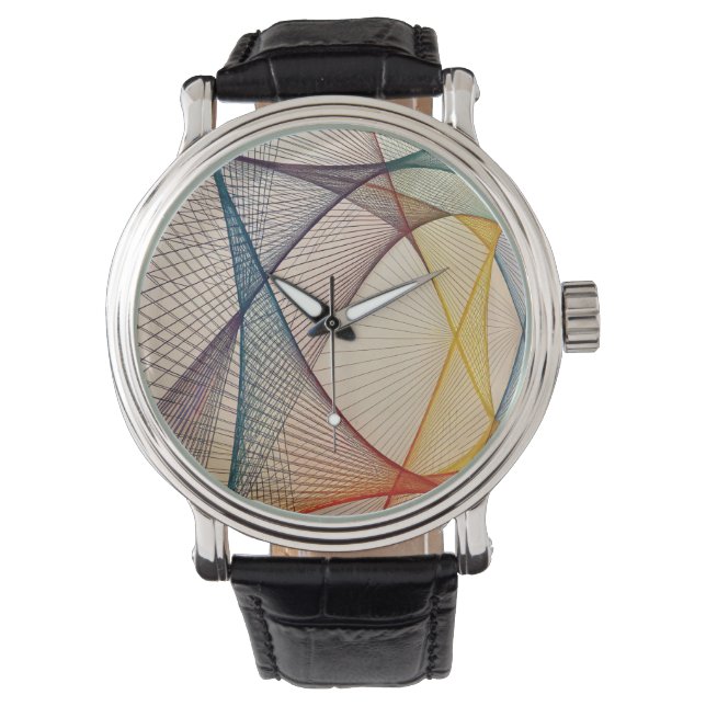 Geometric Art Designer Watch Horloge (Voorkant)