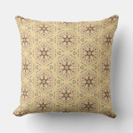 Geometric Art Nouveau Cream Burgundy Pattern Buitenkussen
