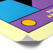 Geometric Art Print Retro 1990s Abstract Mountain (Hoek)