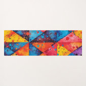 Geometric Art: Vibrant Chaos Yogamat (Achterkant (horizontaal))