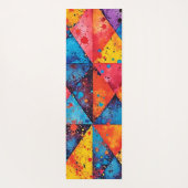 Geometric Art: Vibrant Chaos Yogamat (Achterkant)