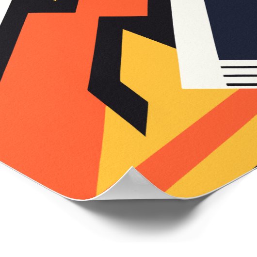 Geometric Art with Bold Contrasting Colors  Poster (Hoek)