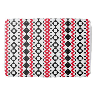 Geometric Art Zwart-wit voorbeeldontwerp Badmat