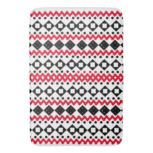 Geometric Art Zwart-wit voorbeeldontwerp Badmat (Voorkant Verticaal)