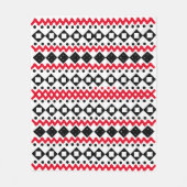 Geometric Art Zwart-wit voorbeeldontwerp Fleece Deken (Voorkant)