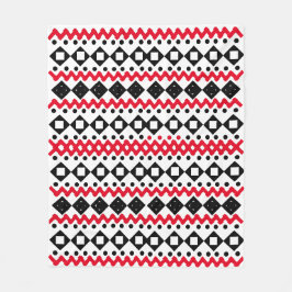 Geometric Art Zwart-wit voorbeeldontwerp Fleece Deken