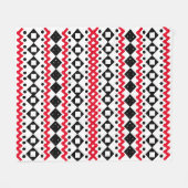 Geometric Art Zwart-wit voorbeeldontwerp Fleece Deken (Voorkant (Horizontaal))