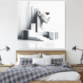 Geometric Ascending Profil Canvas Afdruk (Insitu (Slaapkamer))