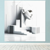 Geometric Ascending Profil Canvas Afdruk (Insitu (Houten vloer))