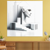 Geometric Ascending Profil Canvas Afdruk (Insitu (Woonkamer))