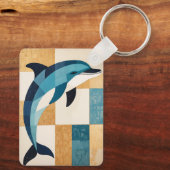 Geometric Azure Leap Sleutelhanger (Achterkant)