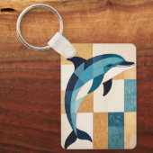 Geometric Azure Leap Sleutelhanger (Voorkant)