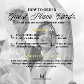 Geometric Background Modern Wedding Place Card Kaart