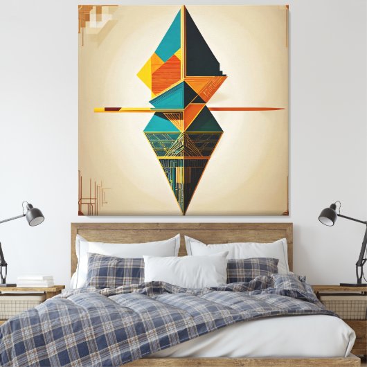 Geometric Balance Canvas Afdruk (Insitu (Slaapkamer))