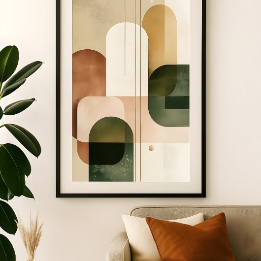 Geometric Balance - Modern Abstract Wall Art  Poster