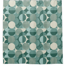 Geometric Bauhaus Style, Blauwgroen, Seafoam, Crea