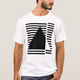 Geometric Bauhaus triangle inspired design T-shirt