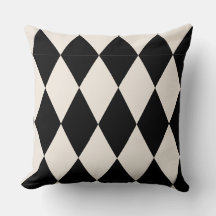 Geometric Black and White Diamond Harlequin Modern