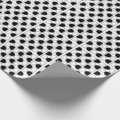 Geometric Black and White Half Circle Cadeaupapier (Hoek)