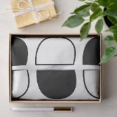 Geometric Black and White Half Circle Tissuepapier (Geschenk)