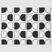 Geometric Black and White Half Circle Tissuepapier (Voorkant)