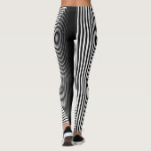 geometric black and white pattern leggings (Achterkant)