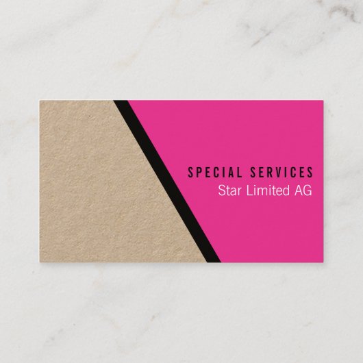 Geometric Black Bold Craft Visitekaartje (Achterkant)