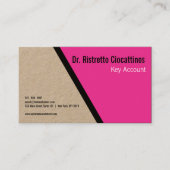 Geometric Black Bold Craft Visitekaartje (Voorkant)