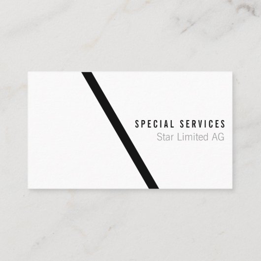 Geometric Black Bold Visitekaartje (Achterkant)