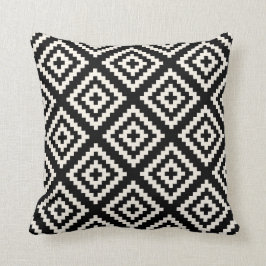 Geometric Black en Cream Pattern Kussen