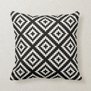 Geometric Black en Cream Pattern Kussen