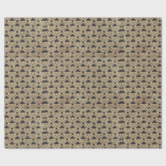  Geometric Black en Gold Pattern Cadeaupapier (Vlak)