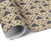  Geometric Black en Gold Pattern Cadeaupapier (Rol Hoek)