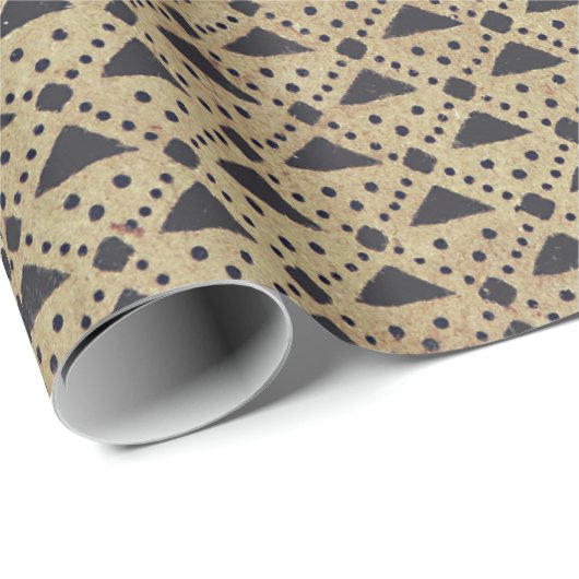  Geometric Black en Gold Pattern Cadeaupapier (Rol Hoek)