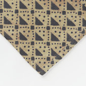  Geometric Black en Gold Pattern Fleece Deken (Hoek)