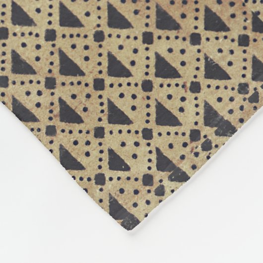  Geometric Black en Gold Pattern Fleece Deken (Hoek)