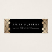 Geometric Black Gold Gatsby Huwelijkscadeaus Mini Visitekaartjes (Voorkant)