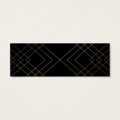 Geometric Black Gold Gatsby Huwelijkscadeaus Mini Visitekaartjes (Achterkant)