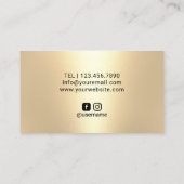 Geometric Black & Gold Hair Stylist Beauty Salon Visitekaartje (Achterkant)