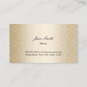 Geometric Black & Gold Nanny Visitekaartje (Achterkant)