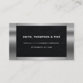 Geometric Black Silver Lawyer Professional Visitekaartje (Voorkant)