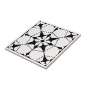 Geometric Black White Pattern Decorative Tegeltje (Zijkant)