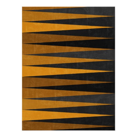 Geometric Black Yellow Perfect Poster (Voorkant)