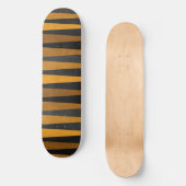 Geometric Black Yellow Persoonlijk Skateboard (Voorkant)